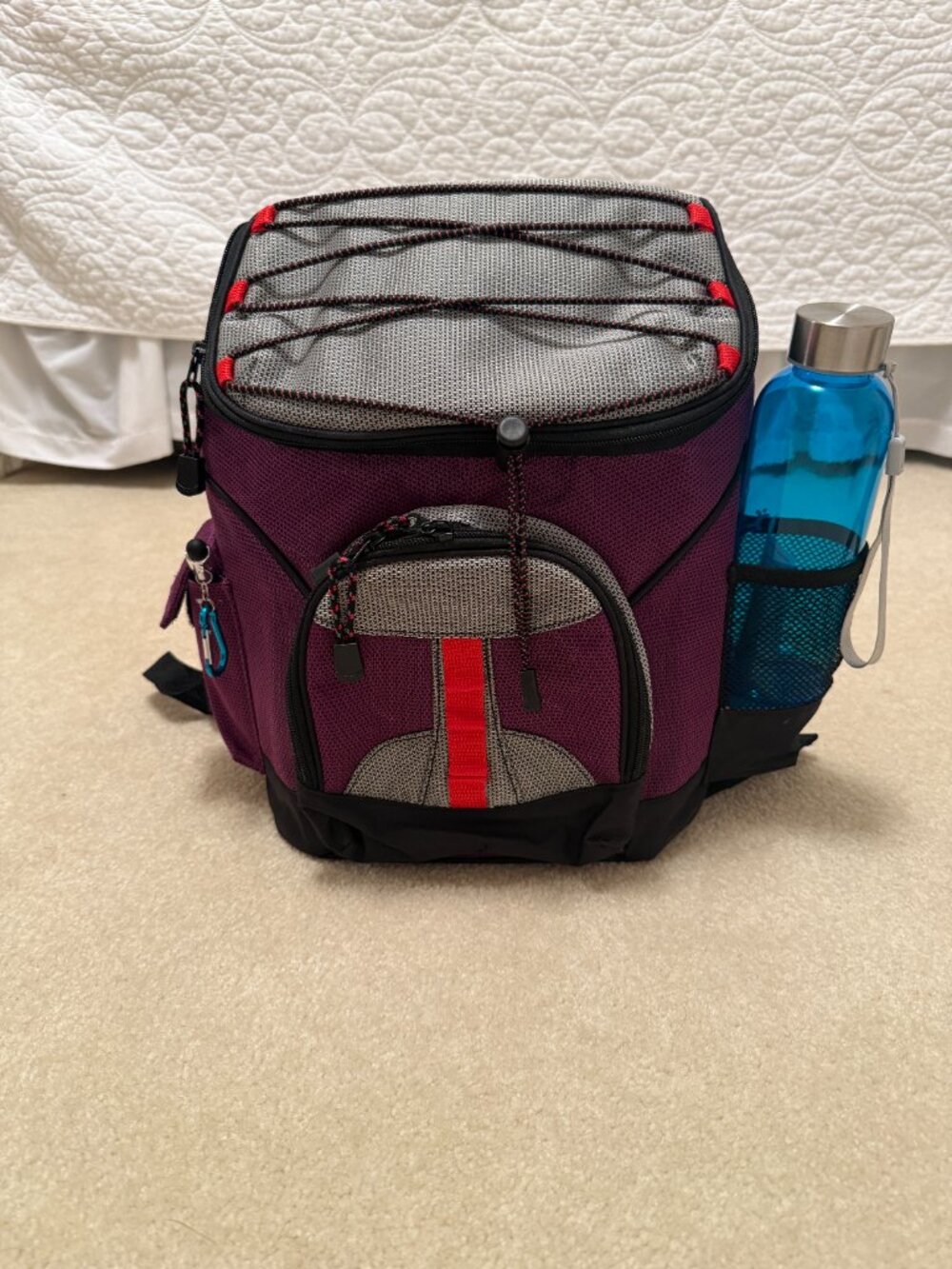 Premium Surge Backpack purple and black, small for ease in carrying or travel